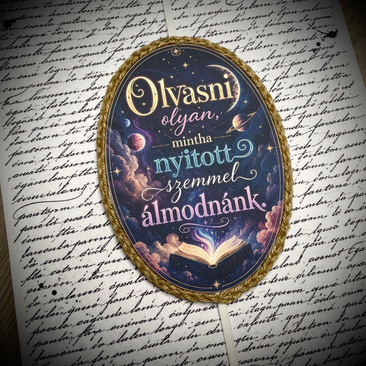 Könyv könyvjelző bookmark olvas olvasás ajándék papír nyomtatvány