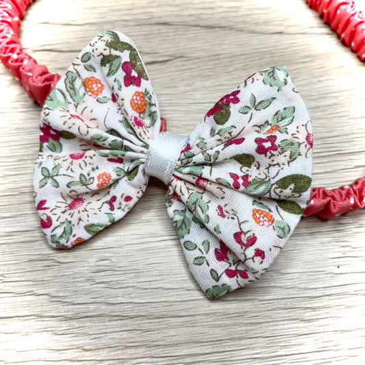 hajgumi hajpánt scrunchie virágos pamutvászon szatén masni haj hajdísz divat egyedi kézműves