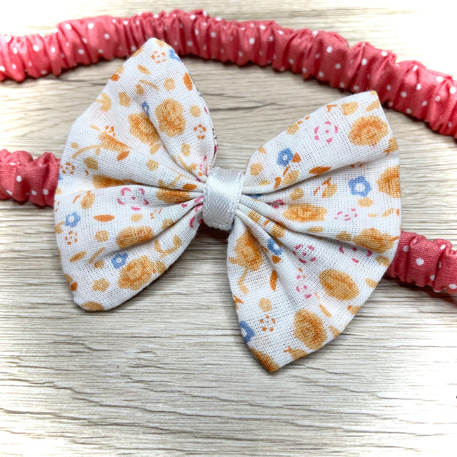 hajgumi hajpánt scrunchie virágos pamutvászon szatén masni haj hajdísz divat egyedi kézműves